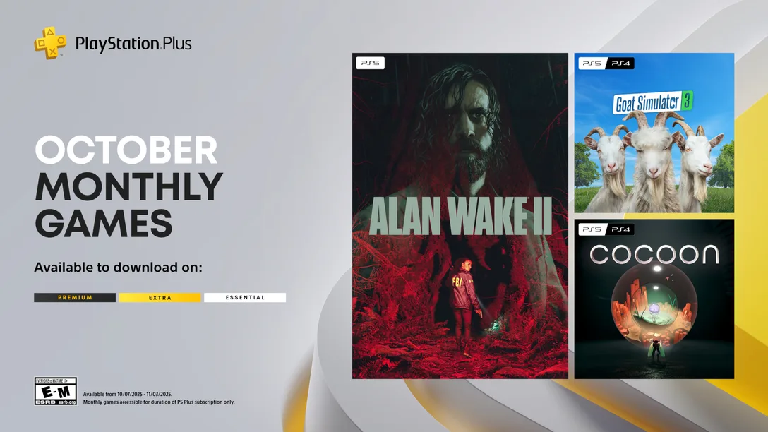 October PS Plus Monthly Games